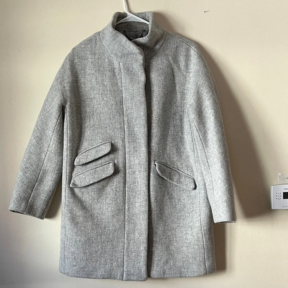 J. Crew Light Gray Women's Coat - Picture 2 of 7